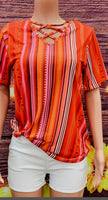 Salsa Serape Criss Cross Tee