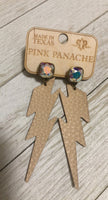 Tan Strike Leather earrings