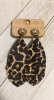 Cheetah Feather Earrings