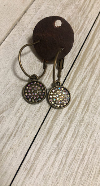 Small Hoop Rhinestone Dangles