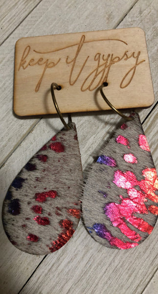 Colorful Teardrop earrings