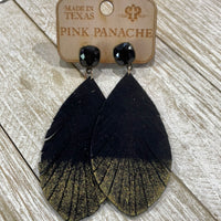 Farrah Black Feather Earrings