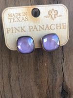 Claire Lilac Cushion Studs