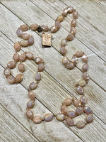 Darci tan beaded necklace