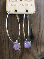 Claire Silver Lilac Hoops