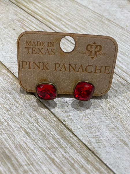 Claire Mini Red Studs