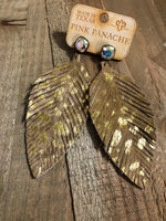 Farrah Gold Feather Earrings