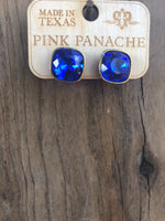 Claire Blue Cushion Studs