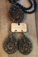 Black Santa Fe Earrings