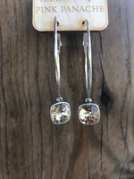 Claire Silver cushion Hoops